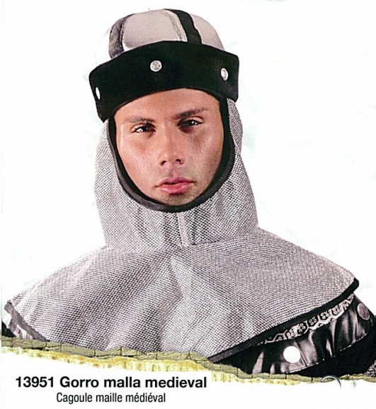 costume di carnevale COPRICAPO IN MAGLINA MEDIOEVALE